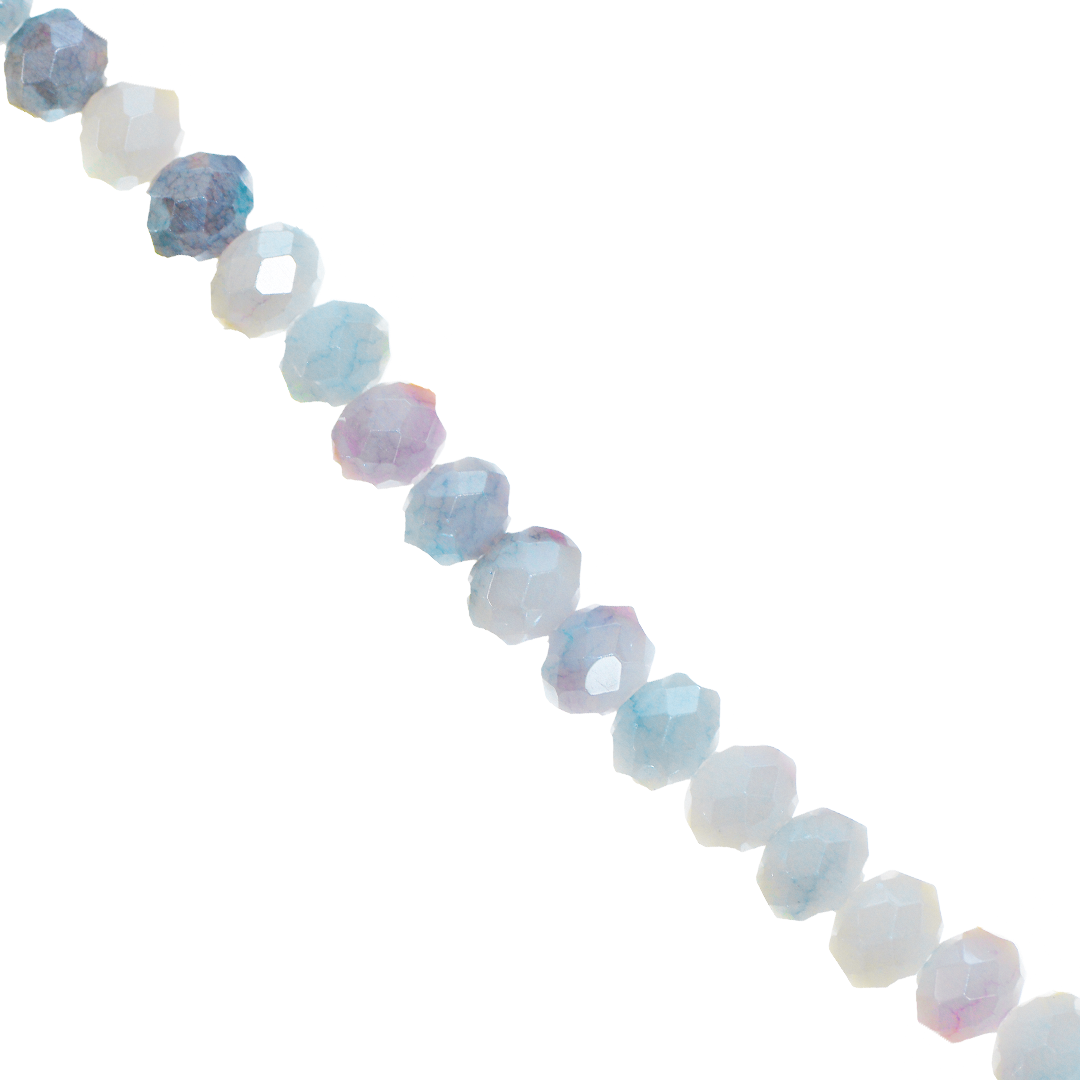 Crystal Glass Beads, Faceted, Rondelle, 7.5mm, Approx 60 pcs per strand, Available in Multiple Colours