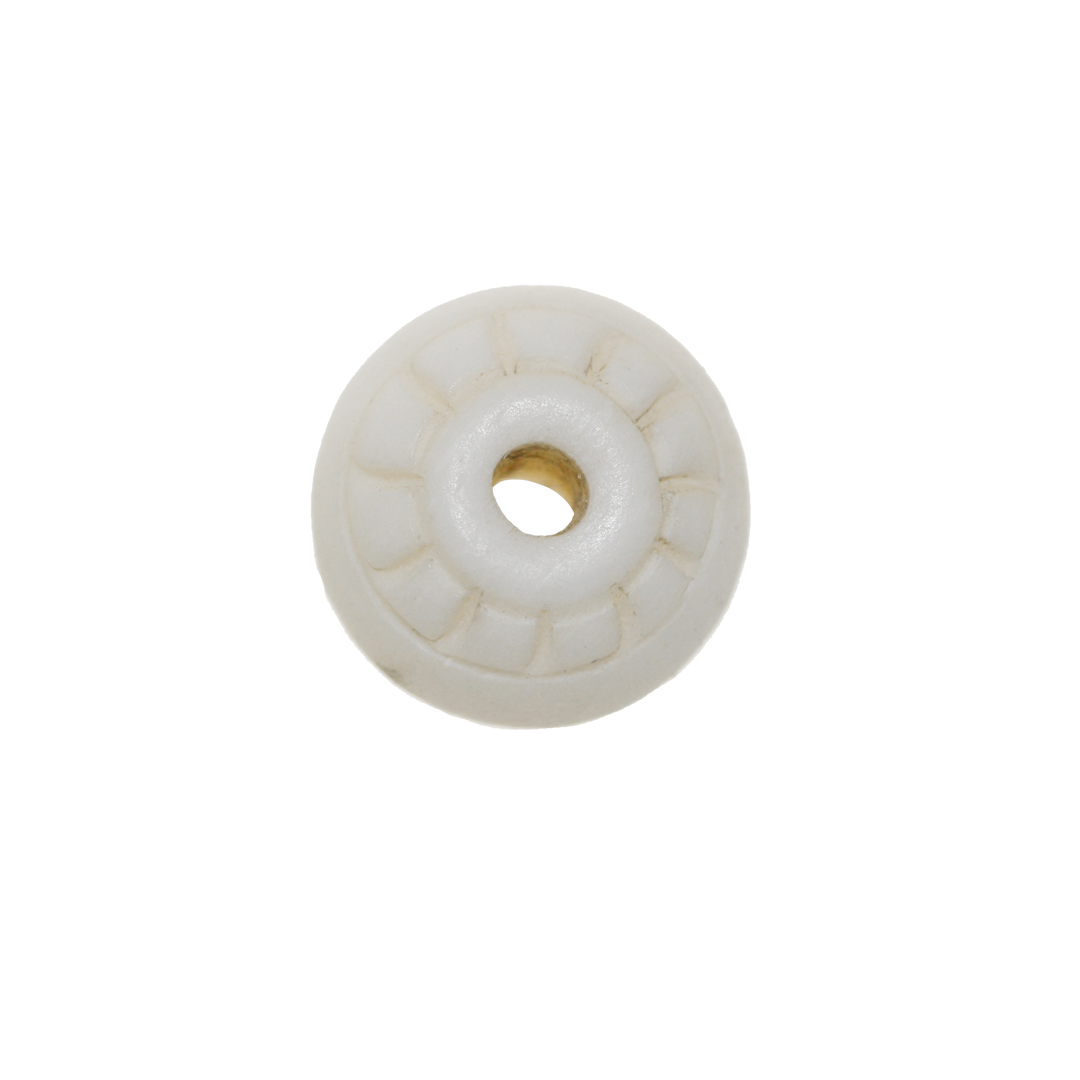 Bone Beads, Carved, Rondelle, Ivory, 12mm x 8mm, Sold Per pkg of 4