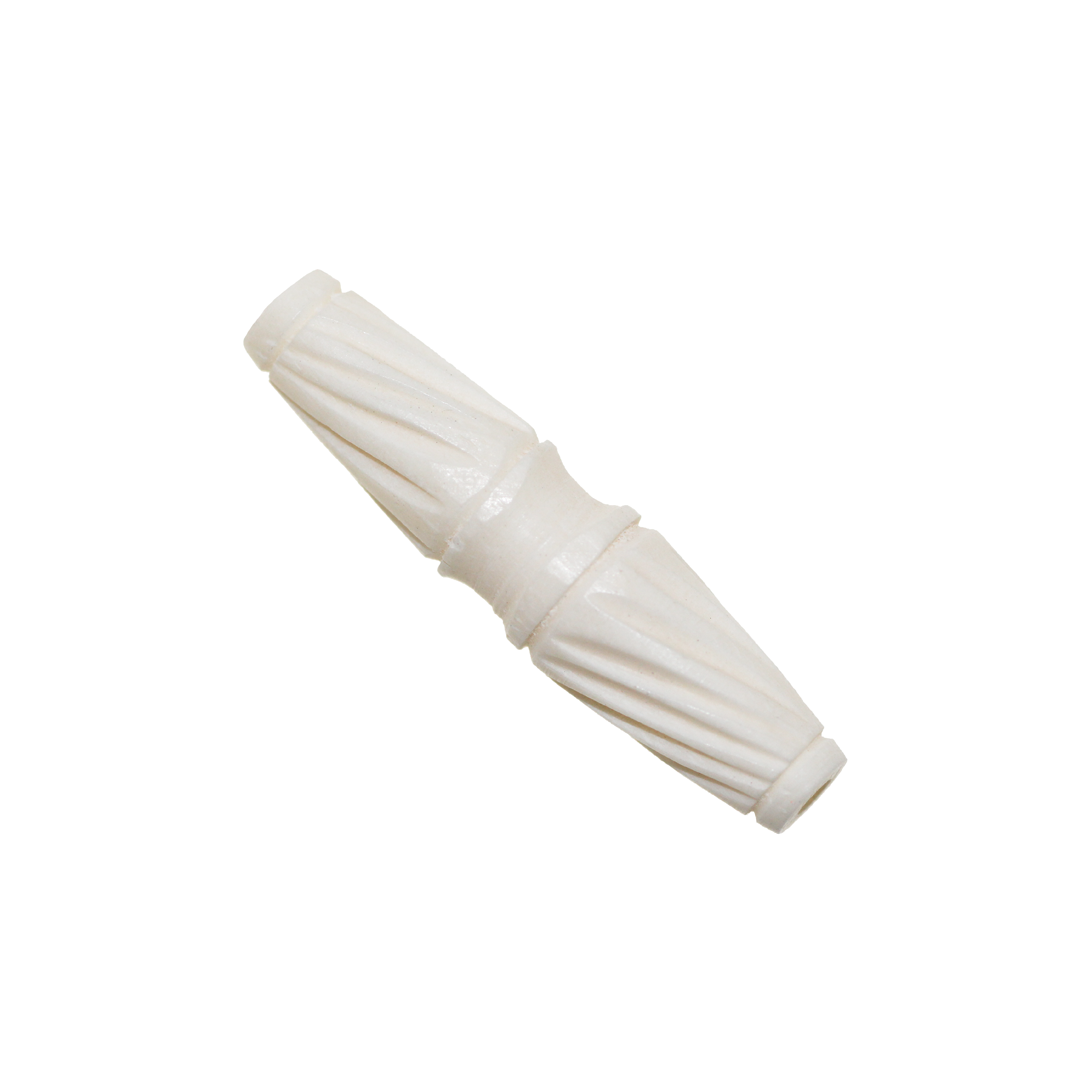 Bone Beads, Carved, Tube, Ivory, 29.5mm x 7.5mm, Sold Per pkg of 2