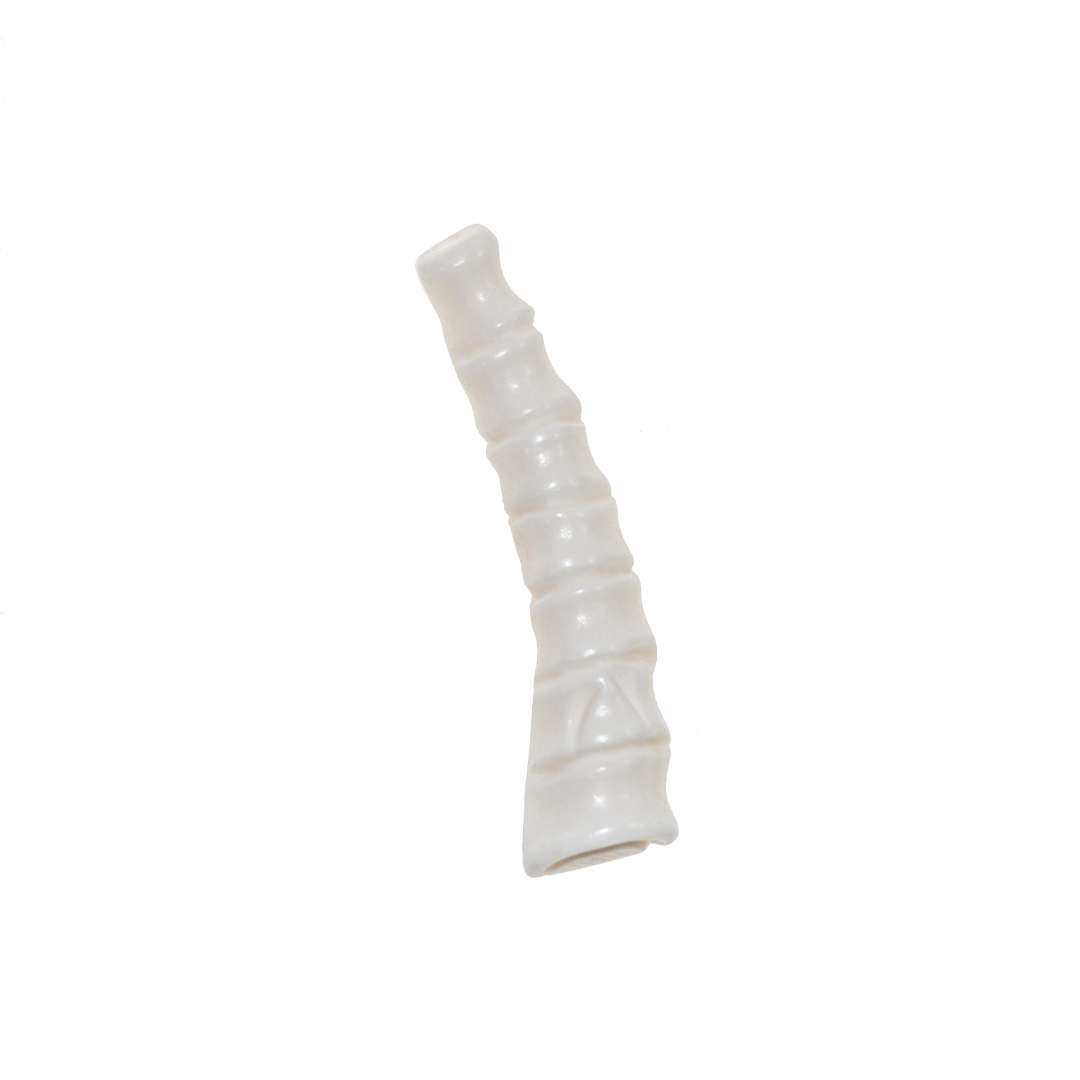 Bone Beads, Carved, Ivory, 45mm x 10.5mm, Sold Per pkg of 2