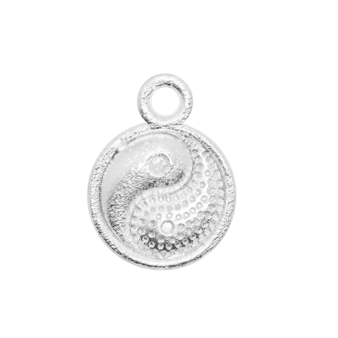Charms, Yin Yang, Alloy, 13mm x 10mm x 2mm, Sold Per pkg of 20, Available in 2 Colours