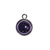 Charm, Semi-Precious Stones, Round, Silver, Alloy, 15mm x 12mm, Sold Per pkg of 1, Available in Multiple Gemstones