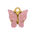 Charm, Glitter Butterfly, Gold, Alloy, 12.5mm x 13mm x 3mm, Sold Per pkg of 10, Available in Multiple Colours