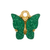 Charm, Glitter Butterfly, Gold, Alloy, 12.5mm x 13mm x 3mm, Sold Per pkg of 10, Available in Multiple Colours