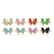 Connector, Butterfly, Enameled, Gold, Alloy, 10mm x 17mm x 2.5mm, Sold Per pkg of 12, Available in Multiple Colours