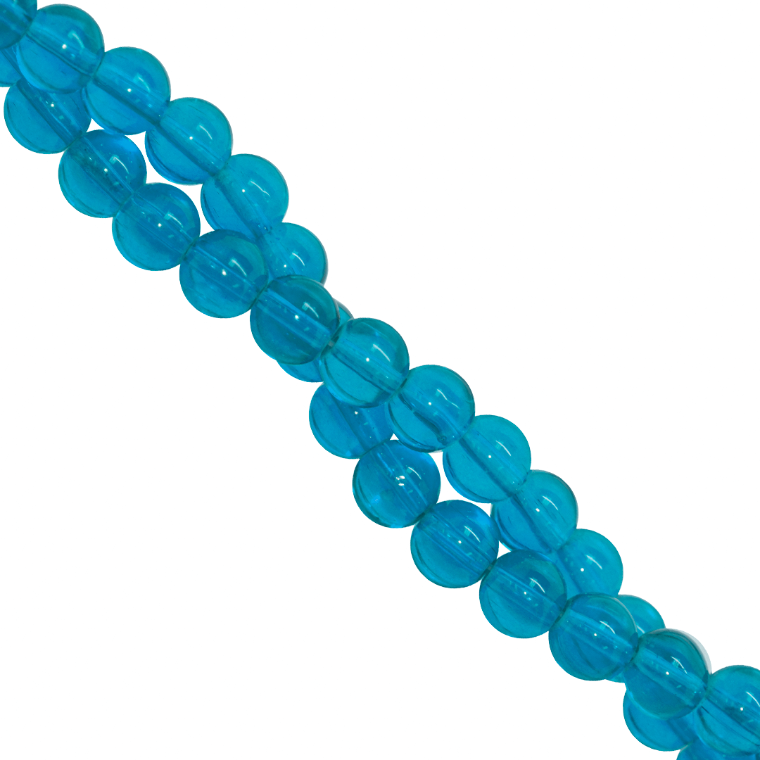 Clear Glass Beads, 4mm, Approx 190 pcs per strand, Available in Multiple Colours