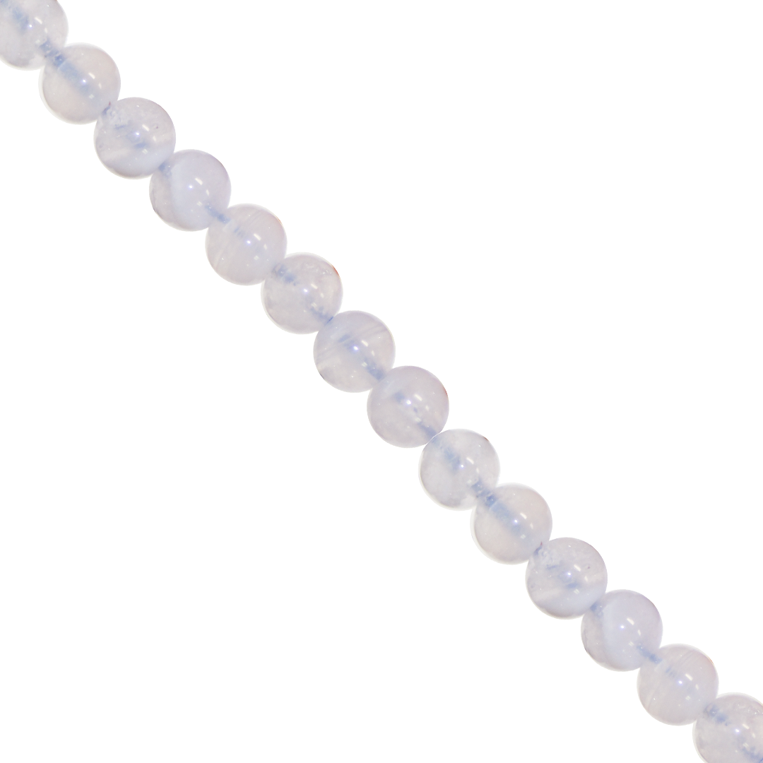 Blue Chalcedony, Semi-Precious Stone, 10mm, Approx 35 pcs per strand