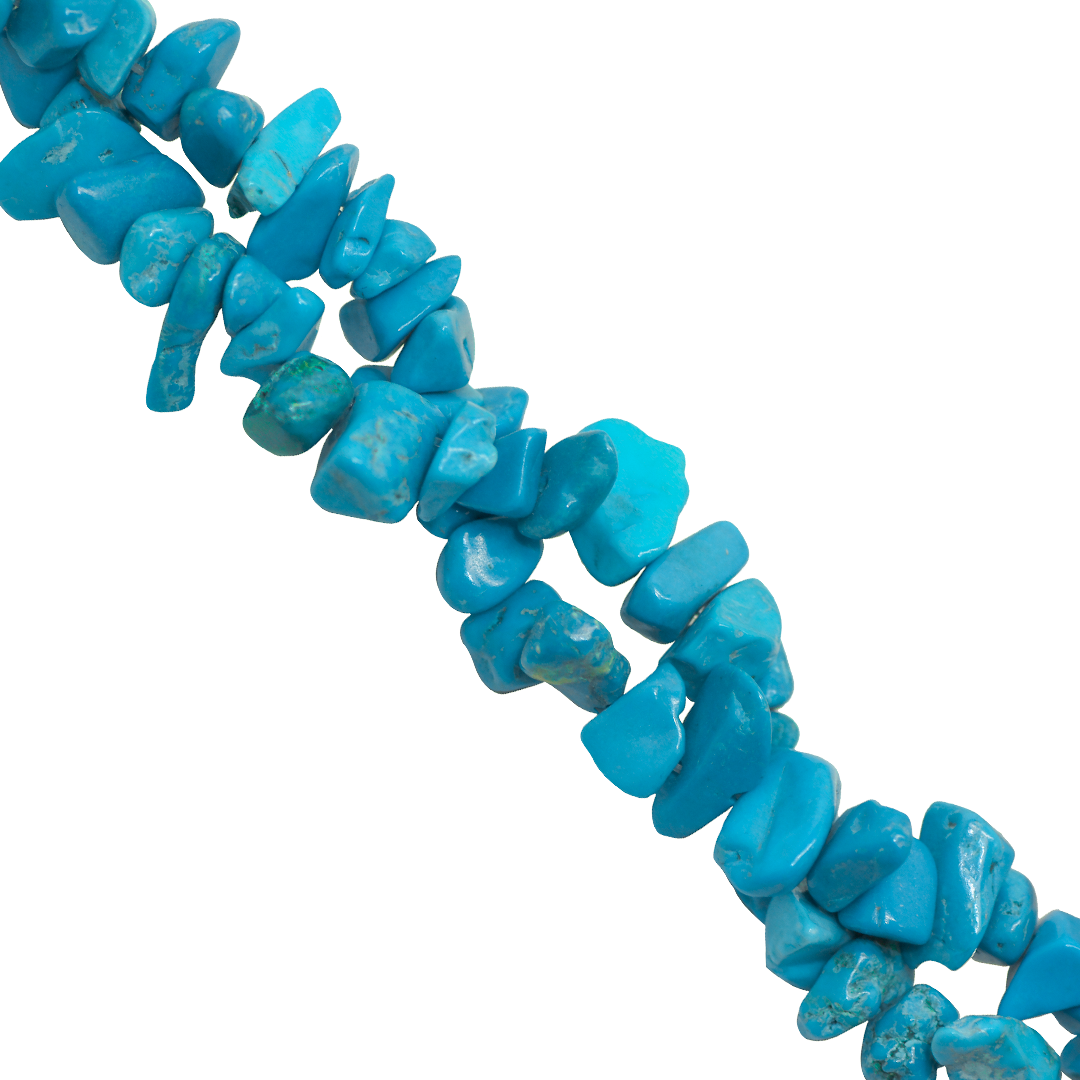 Chipped Dyed Blue Turquoise, Semi-Precious Stone, Approx 200 pcs per strand