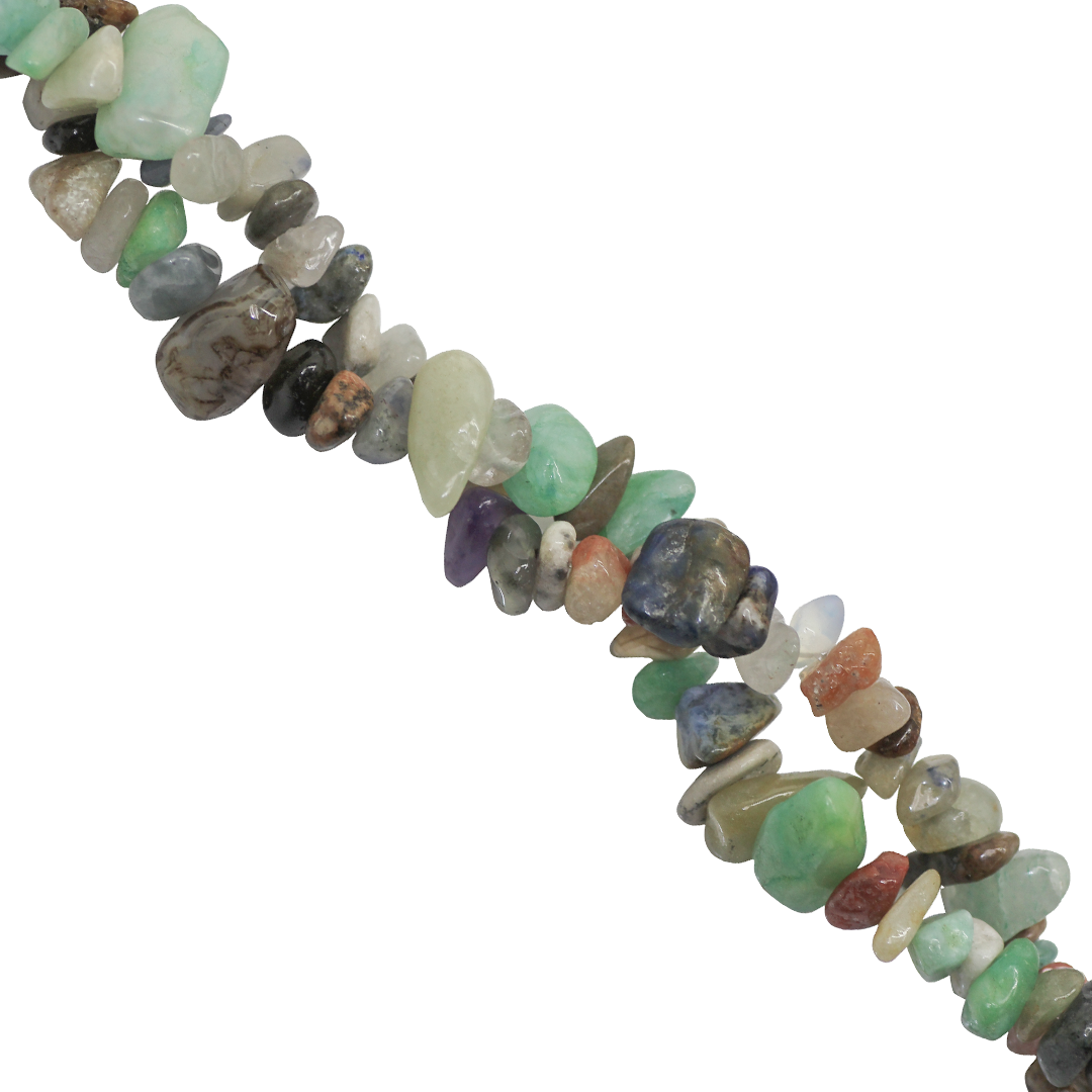 Chipped Mixed Stones, Semi-Precious Stone, Approx. 220 pcs per strand