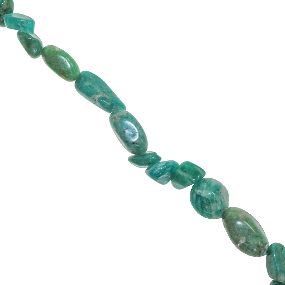 Chipped Russian Amazonite, Semi-Precious Stone, 5-10mm(L) x 5-8mm(W), Approx. 80 pcs per strand