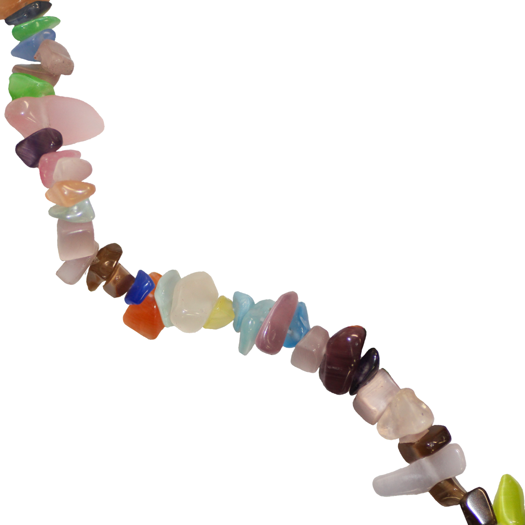 Chipped Cats Eye, Semi-Precious Stone, Mixed Colours, Approx 5-10mm, Approx 250 pcs per strand