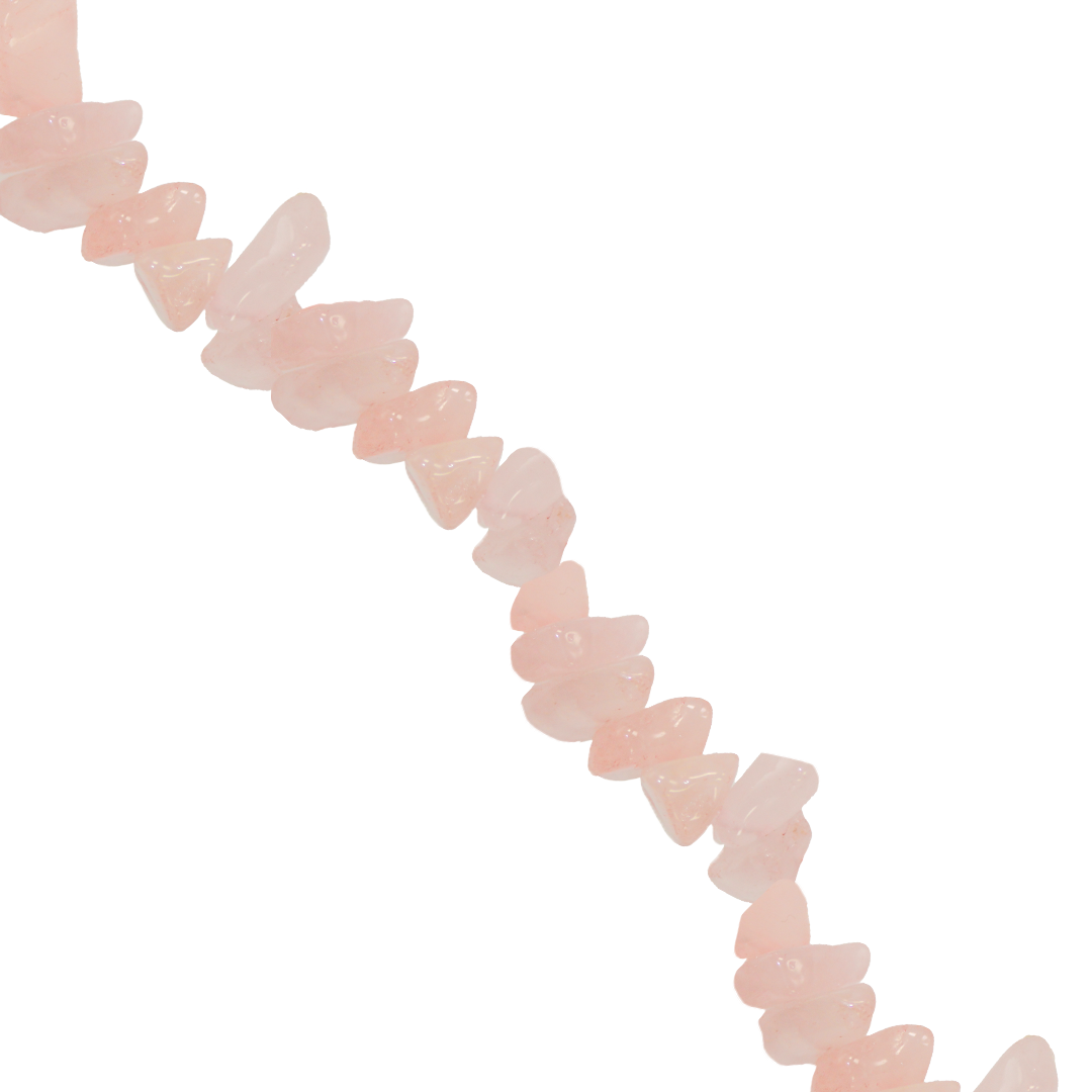 Large Chipped Rose Quartz, Semi-Precious Stone, Approx 120 pcs per strand