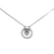 Necklace, Cubic Zirconia Circle, 925 Sterling Silver, 15.5" + 1.5" extension - 1pc