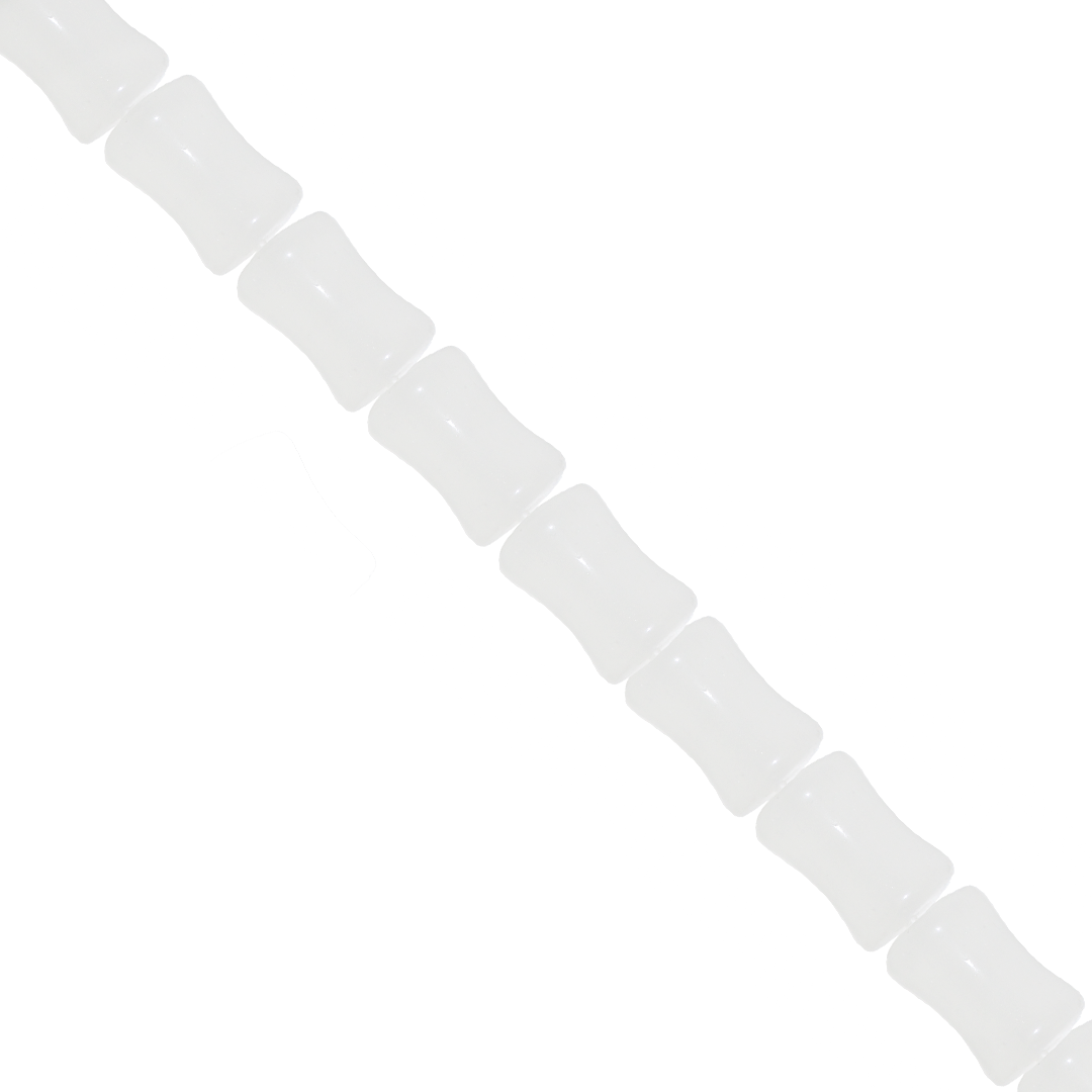 Glass Beads, Concave, Ice, 8mm x 12mm, Approx 62 pcs per strand