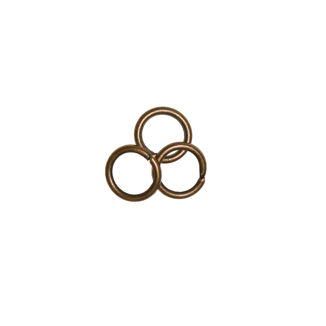 Jump Rings, Open, Copper, Alloy, Round, 6mm, 19 Gauge, Sold Per pkg of Approx 260