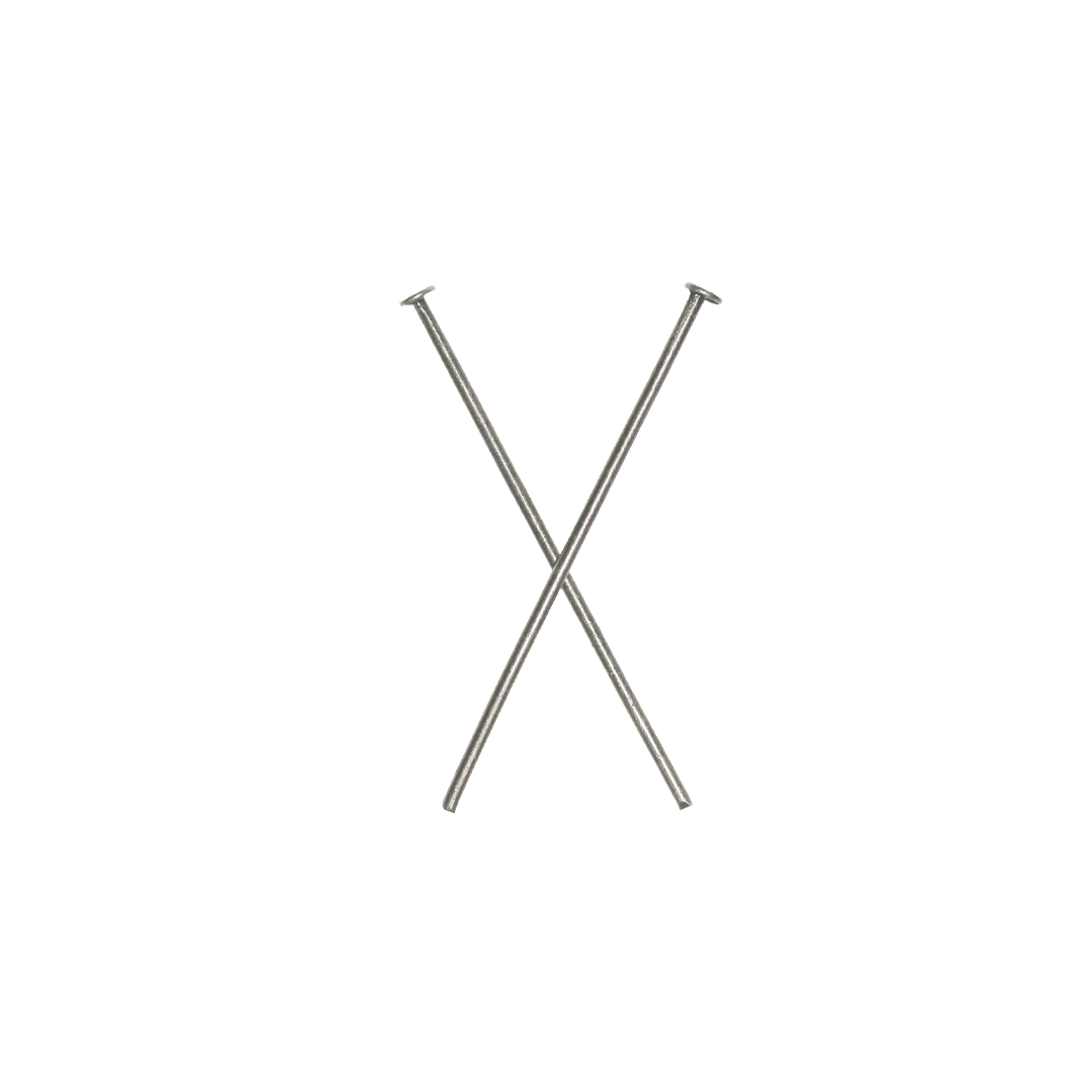 Flat Head Pins, Silver, Stainless Steel, 1.50 inches, 23 Gauge, Sold Per Pkg of 80