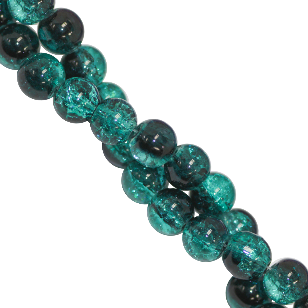 Marble Style Glass Beads, Cracked, 10mm, Approx 80 pcs per strand, Available in Multiple Colours