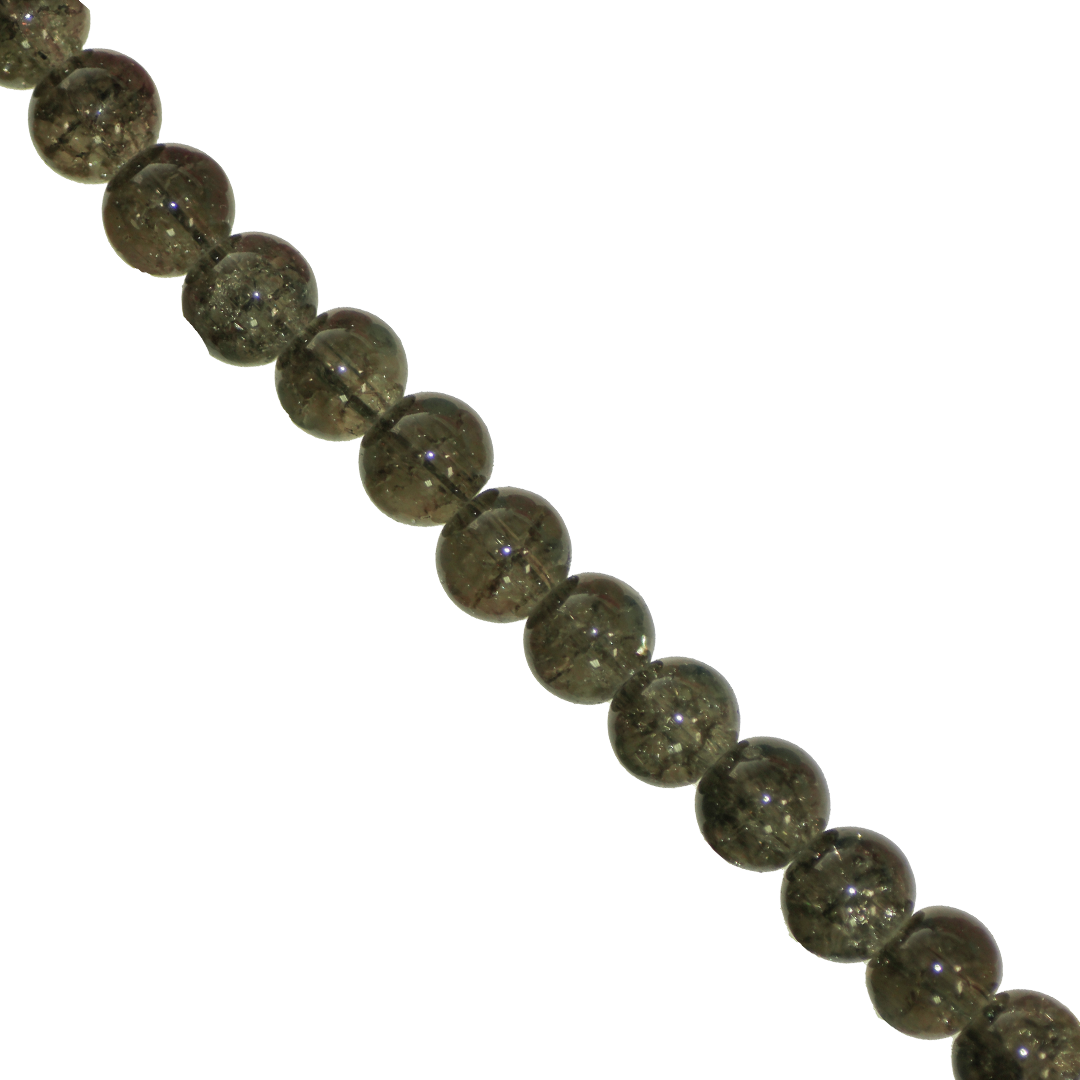 Marble Style Glass Beads, Cracked, 8mm, Approx 95 pcs per strand, Available in Multiple Colours