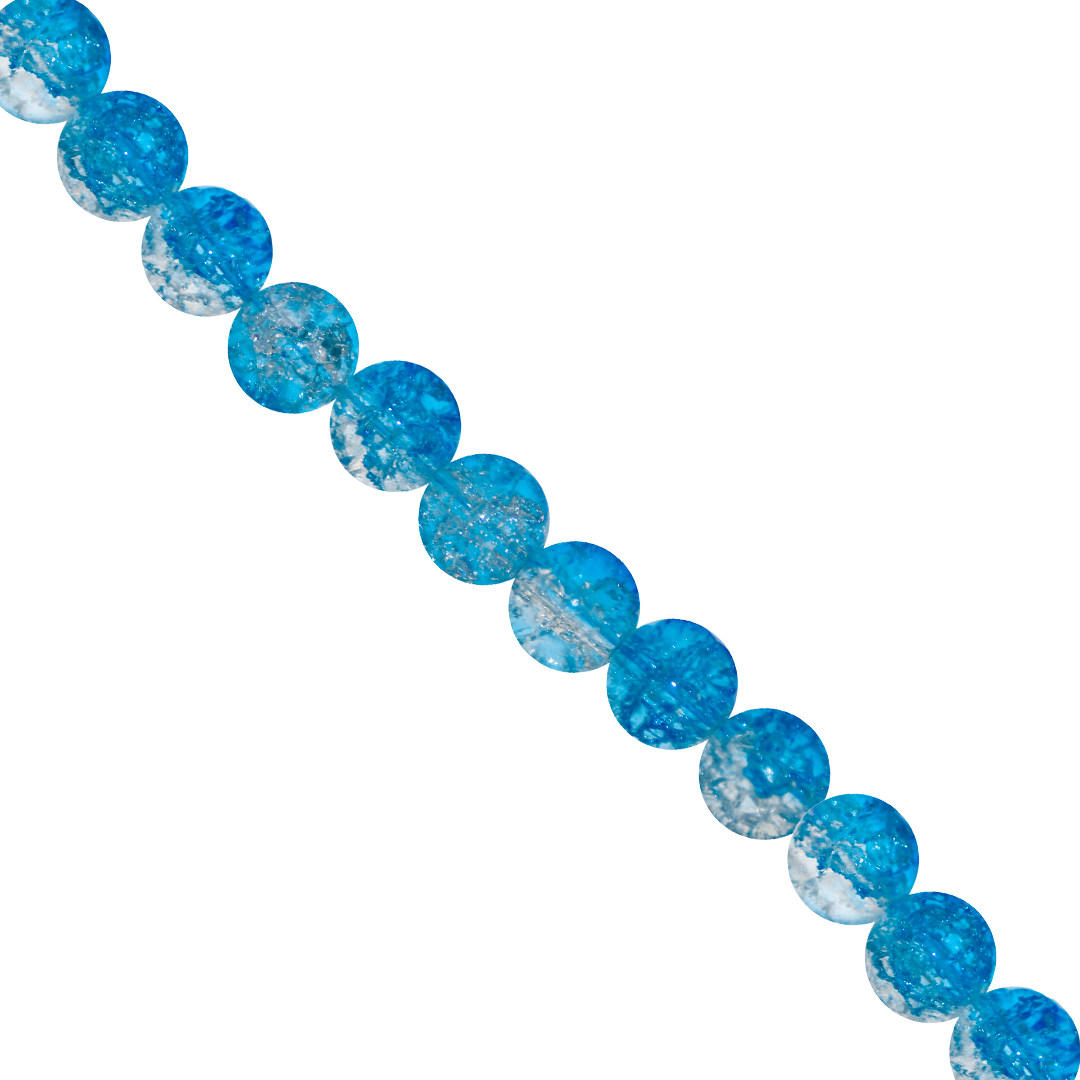 Marble Style Glass Beads, Cracked, 10mm, Approx 80 pcs per strand, Available in Multiple Colours
