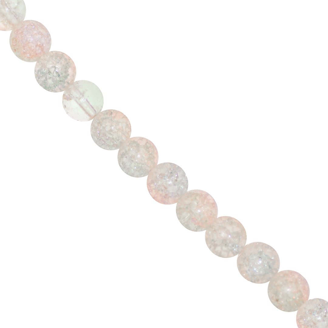 Marble Style Glass Beads, Cracked, 10mm, Approx 80 pcs per strand, Available in Multiple Colours