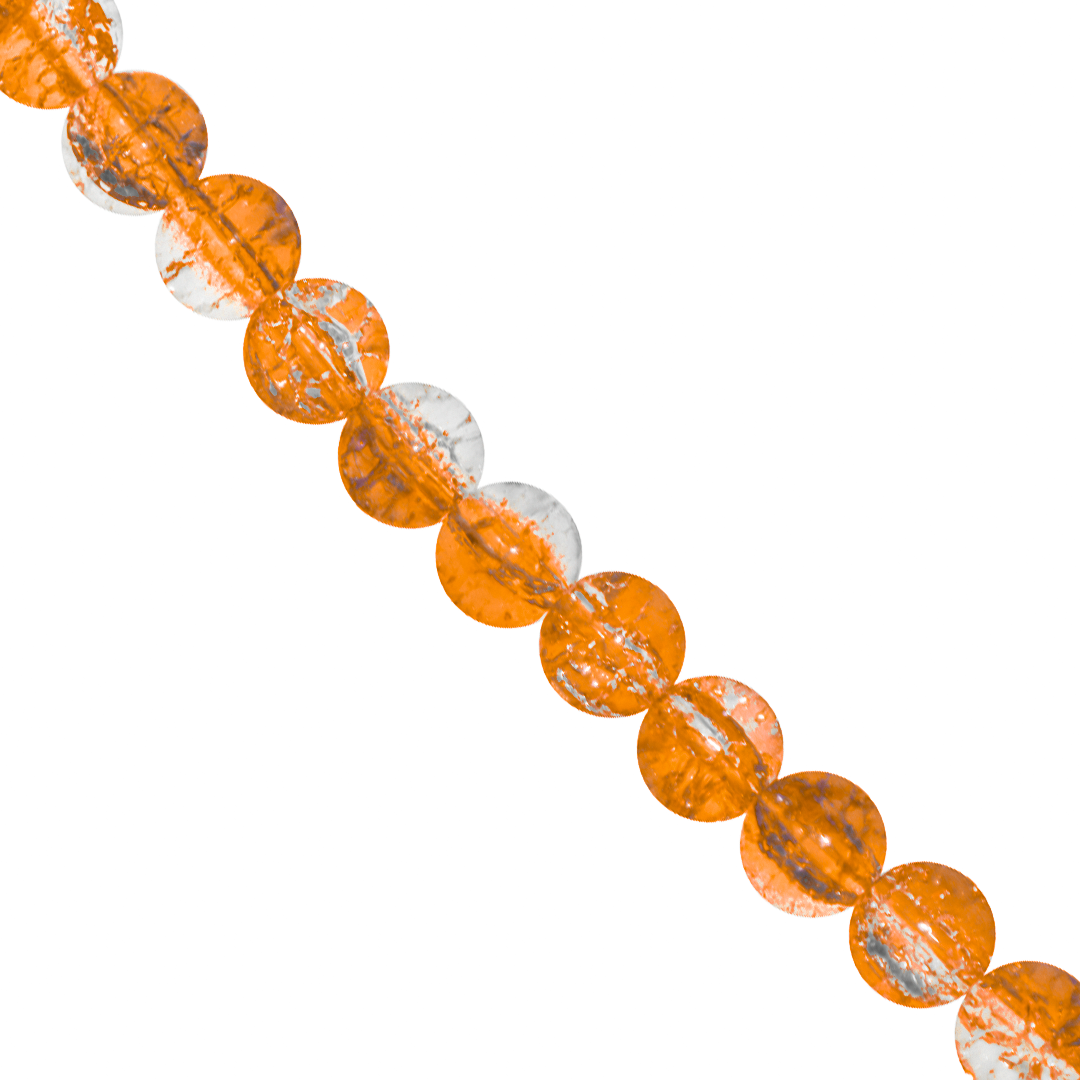 Marble Style Glass Beads, Cracked, 10mm, Approx 80 pcs per strand, Available in Multiple Colours