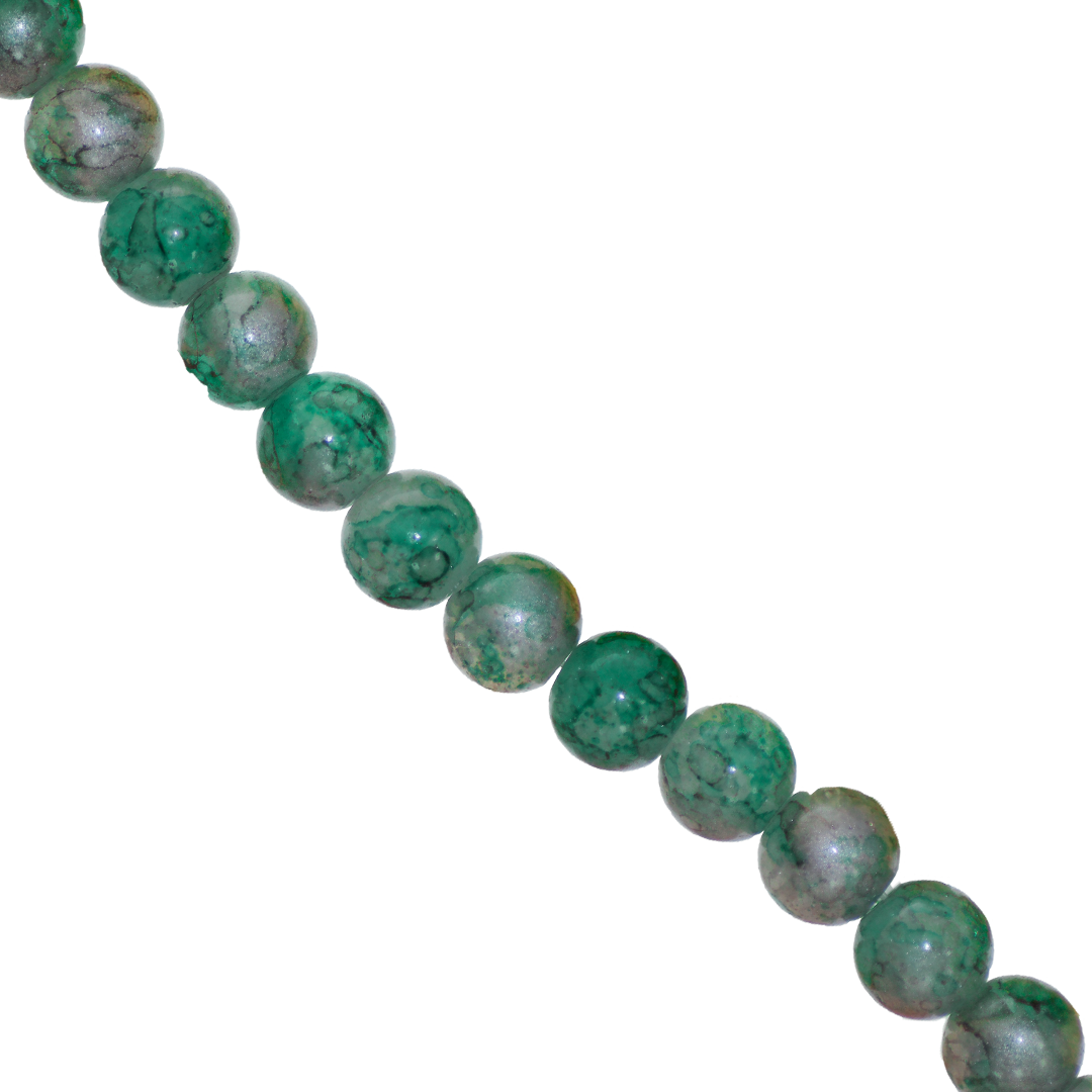 Cracked Glass Beads, Tie Dye, 10mm, Approx 70 pcs per strand, Available in Multiple Colours