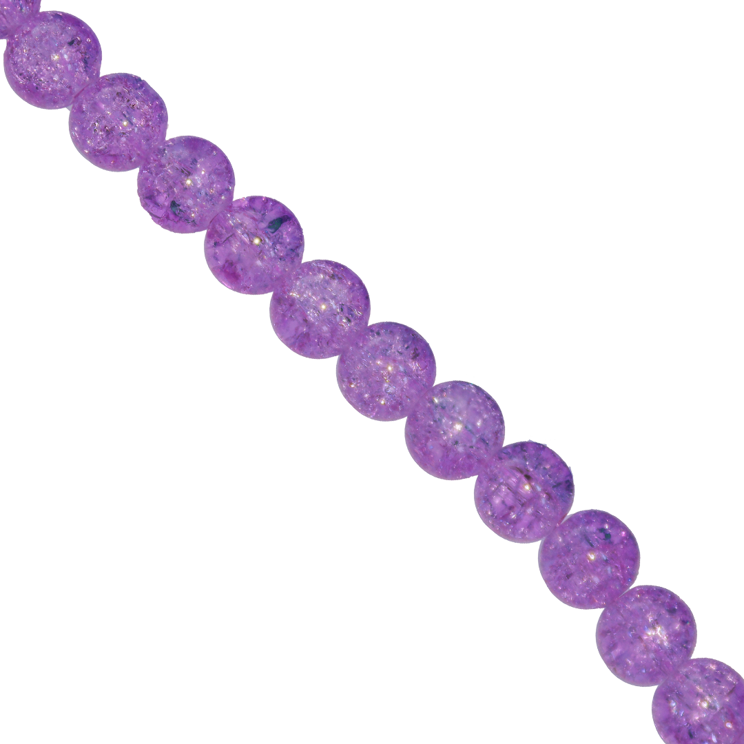 Marble Style Glass Beads, Cracked, 10mm, Approx 80 pcs per strand, Available in Multiple Colours