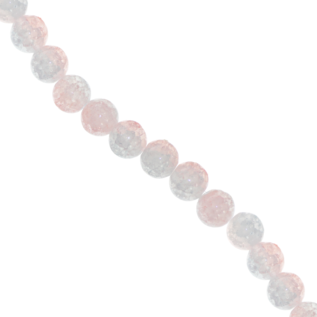 Cracked Glass Beads, 10mm, Approx 70 pcs per strand, Available in Multiple Colours