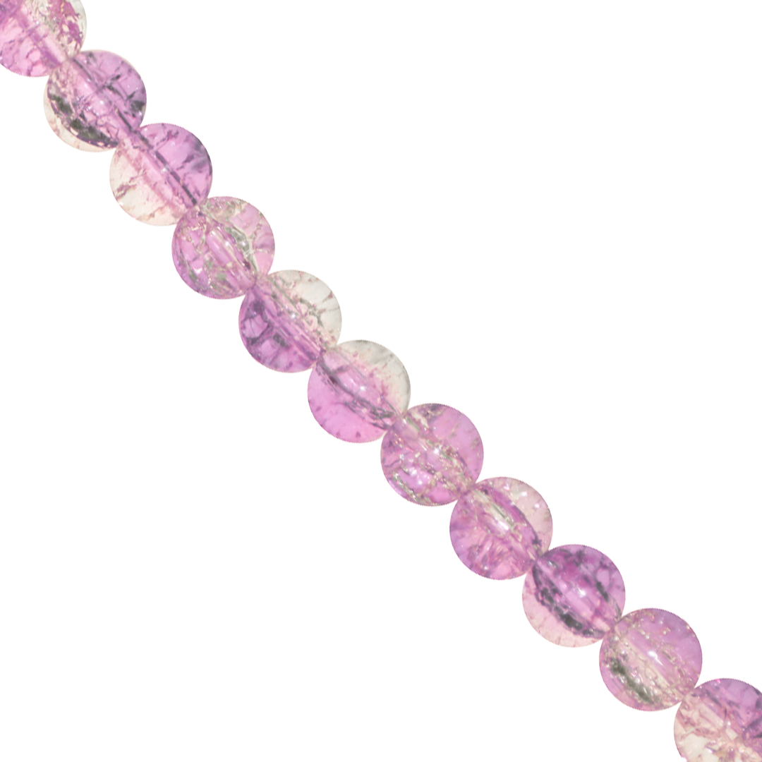Marble Style Glass Beads, Cracked, 10mm, Approx 80 pcs per strand, Available in Multiple Colours