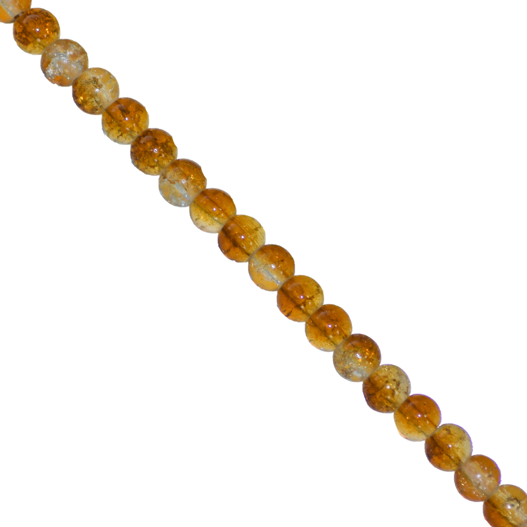 Marble Style Glass Beads, Cracked, 6mm, Approx 130 pcs per strand, Available in Multiple Colours
