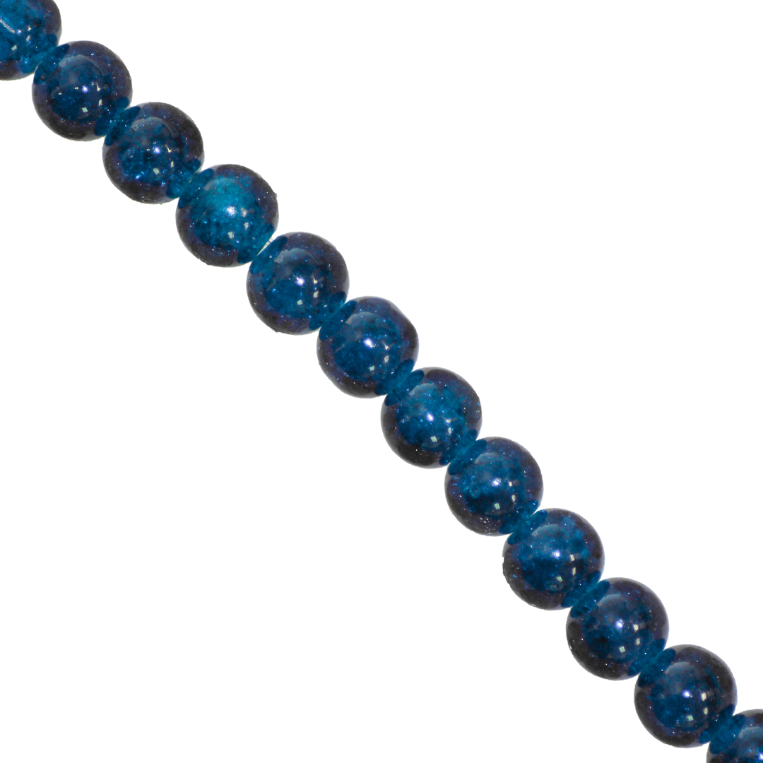 Marble Style Glass Beads, Cracked, 10mm, Approx 80 pcs per strand, Available in Multiple Colours