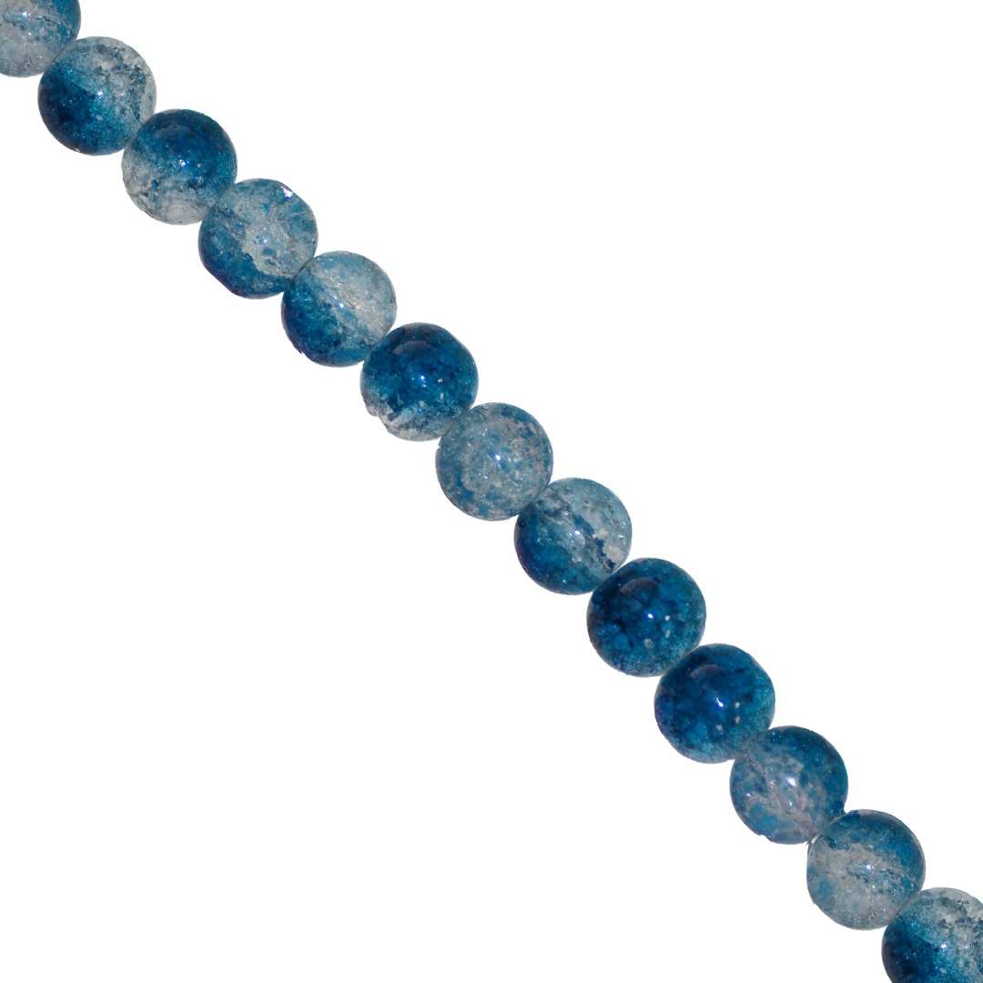 Marble Style Glass Beads, Cracked, 10mm, Approx 80 pcs per strand, Available in Multiple Colours