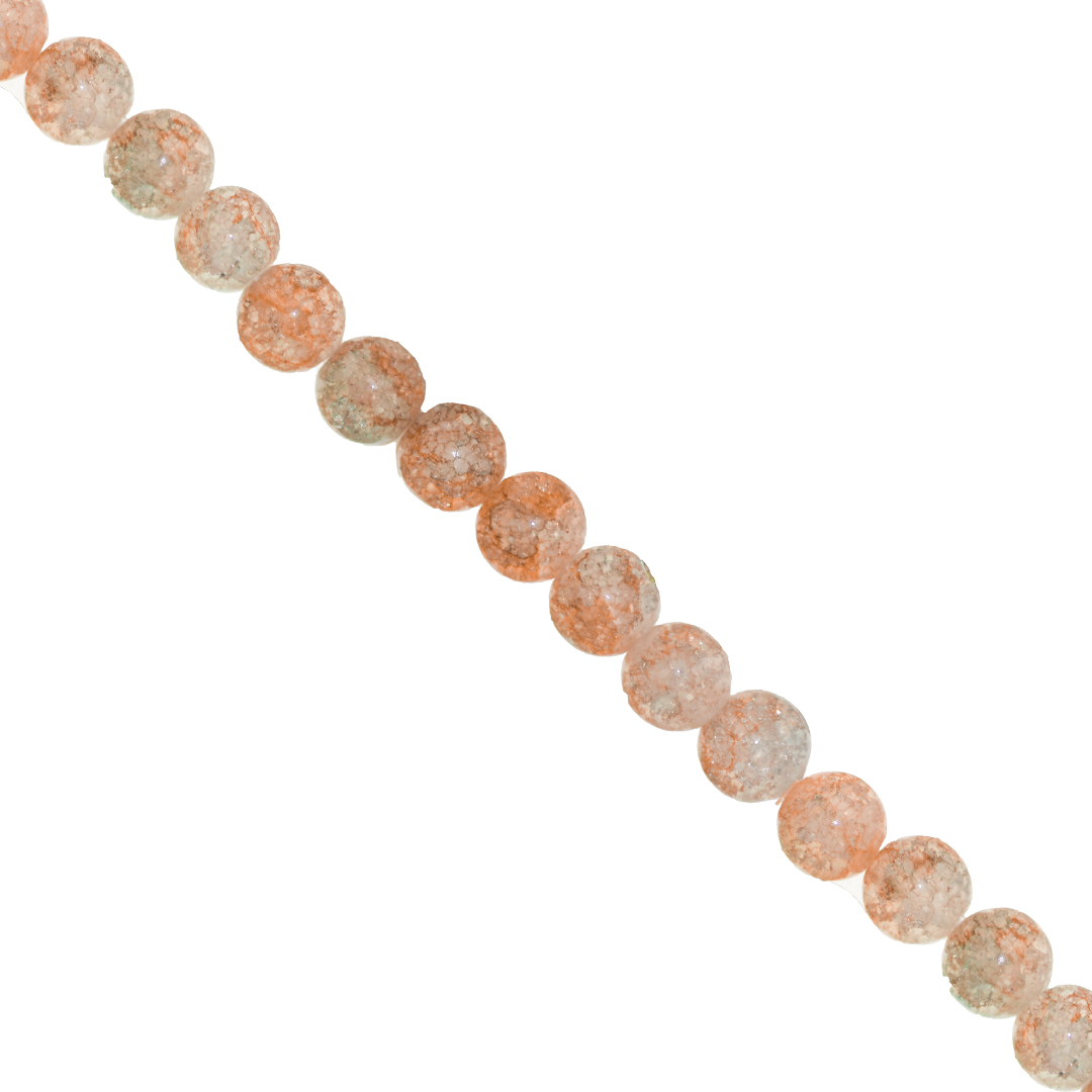 Cracked Glass Beads, Tie Dye, 10mm, Approx 70 pcs per strand, Available in Multiple Colours