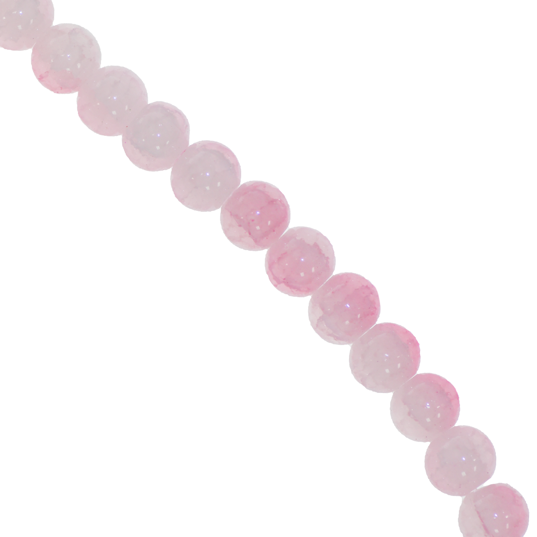 Marble Style Glass Beads, Cracked, 8mm, Approx 95 pcs per strand, Available in Multiple Colours
