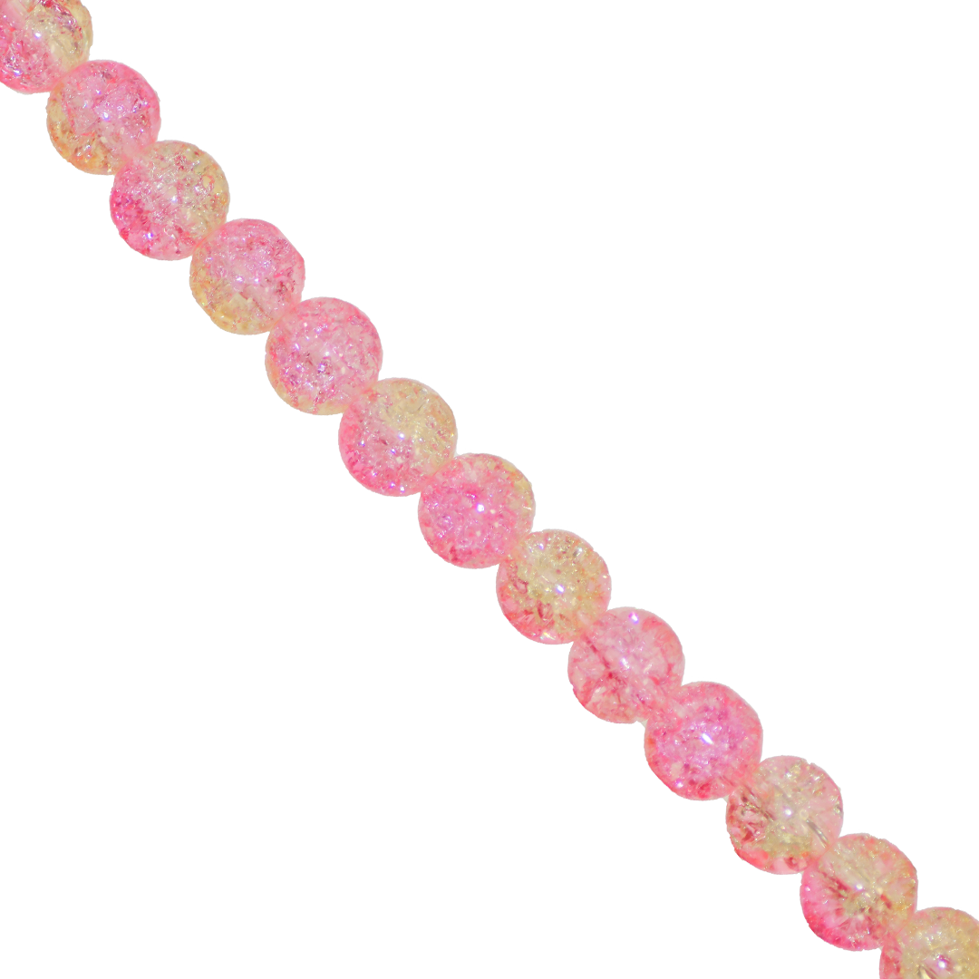 Marble Style Glass Beads, Cracked, Available in Multiple Colours and Sizes