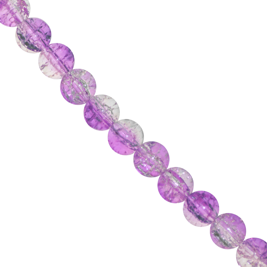 Marble Style Glass Beads, Cracked, 10mm, Approx 80 pcs per strand, Available in Multiple Colours