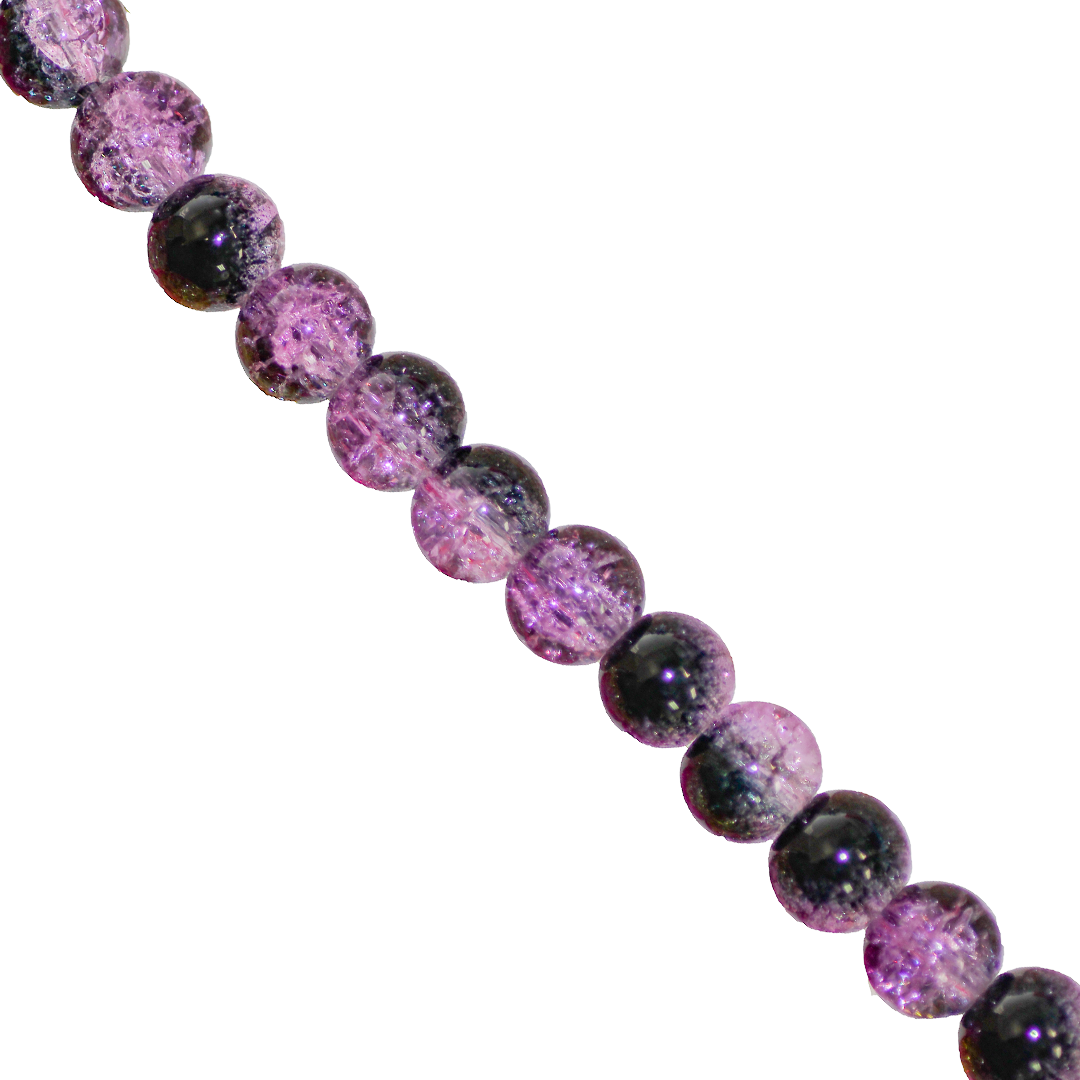 Marble Style Glass Beads, Cracked, 10mm, Approx 80 pcs per strand, Available in Multiple Colours