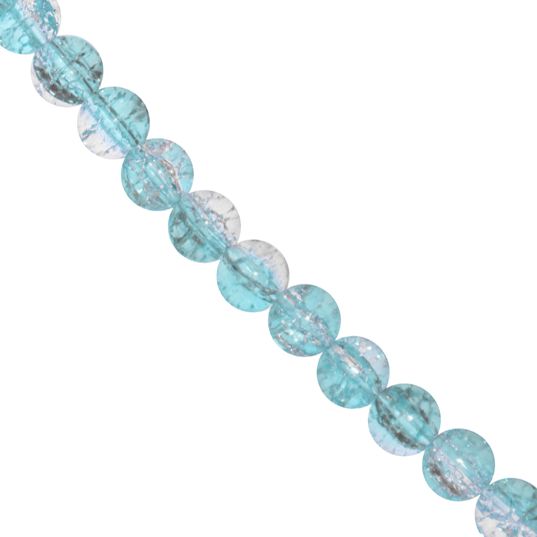 Marble Style Glass Beads, Cracked, 10mm, Approx 80 pcs per strand, Available in Multiple Colours