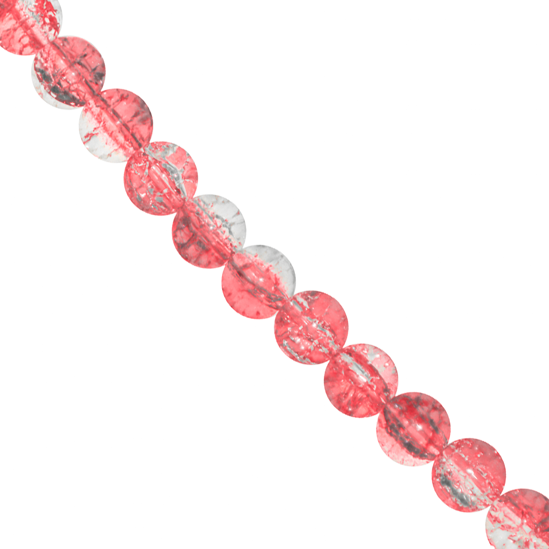 Marble Style Glass Beads, Cracked, 10mm, Approx 80 pcs per strand, Available in Multiple Colours
