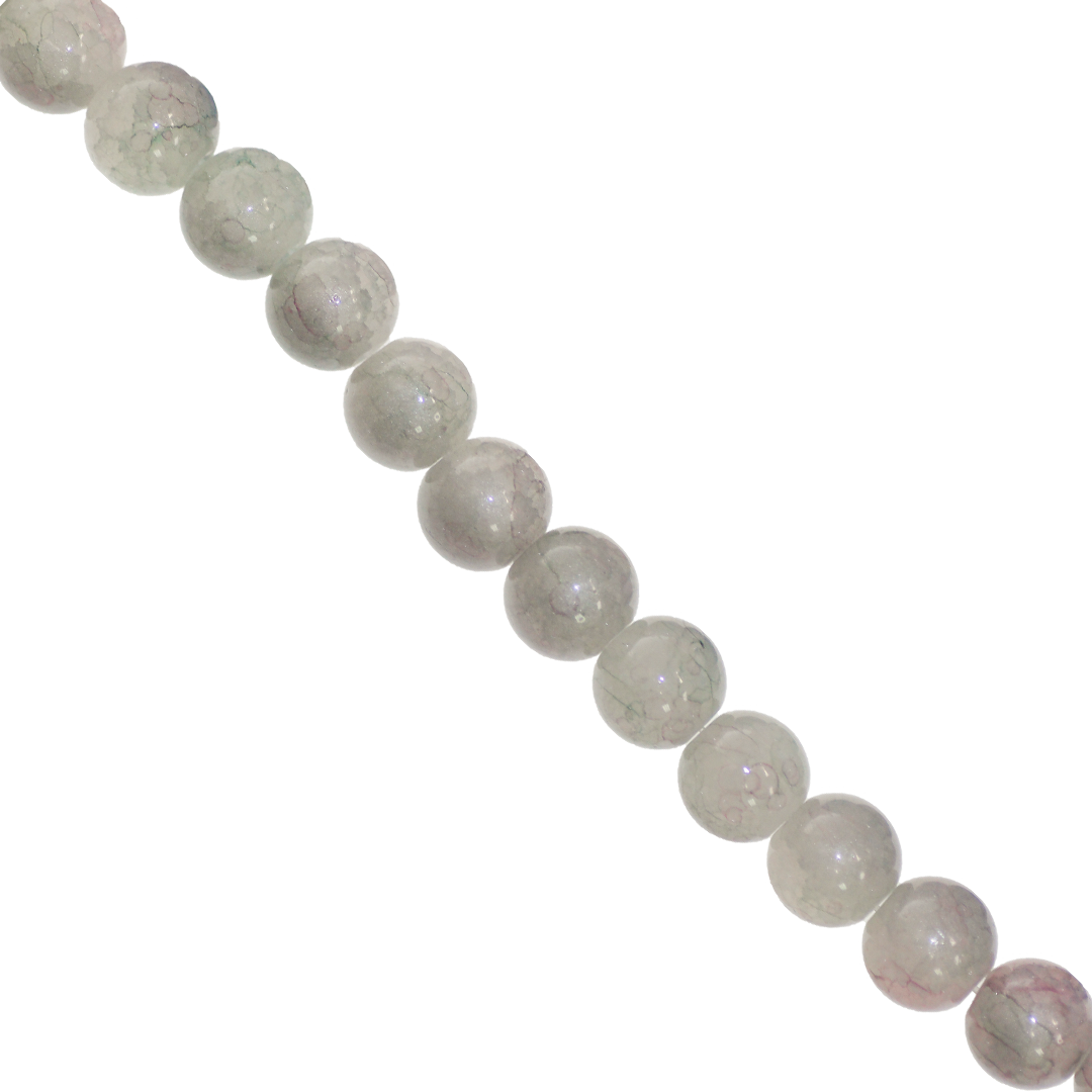 Cracked Glass Beads, Tie Dye, 10mm, Approx 70 pcs per strand, Available in Multiple Colours