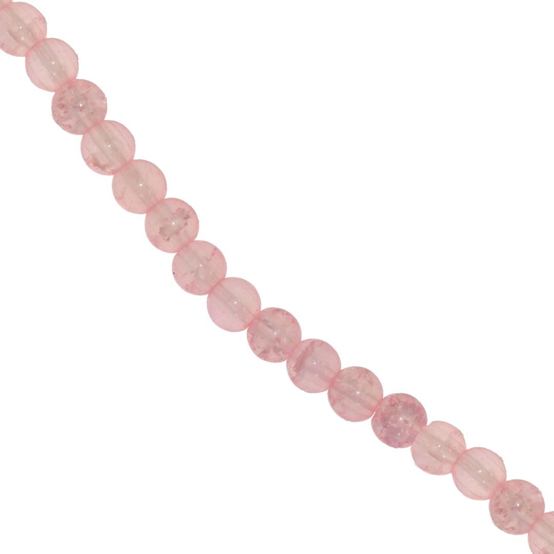 Marble Style Glass Beads, Cracked, 6mm, Approx 130 pcs per strand, Available in Multiple Colours