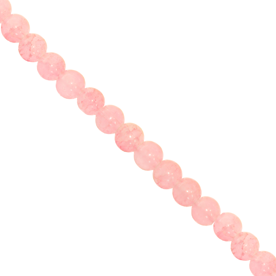 Glass Beads, Cracked, 6mm, Approx 140 pcs per strand, Available in Multiple Colours