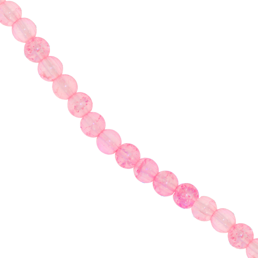 Marble Style Glass Beads, Cracked, 6mm, Approx 130 pcs per strand, Available in Multiple Colours