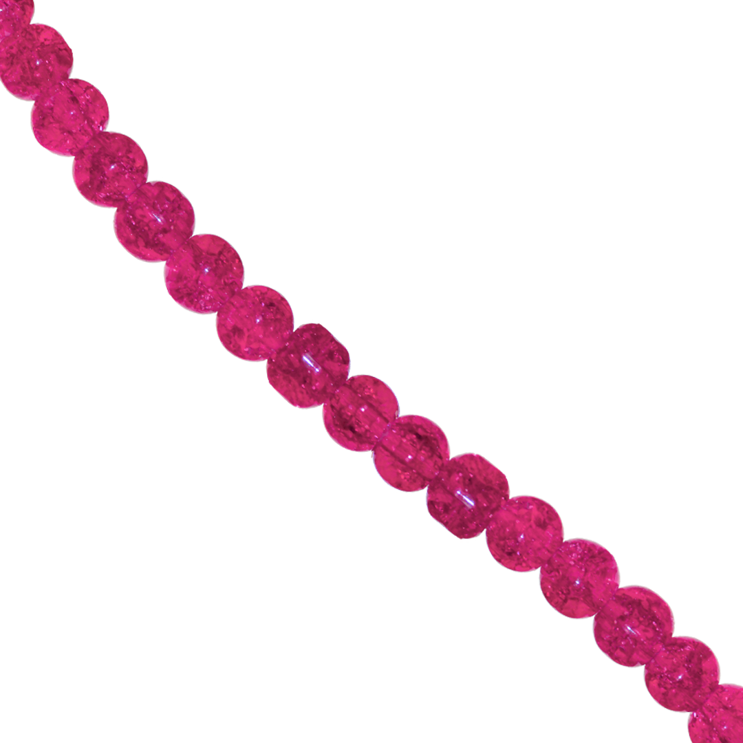 Marble Style Glass Beads, Cracked, 6mm, Approx 130 pcs per strand, Available in Multiple Colours