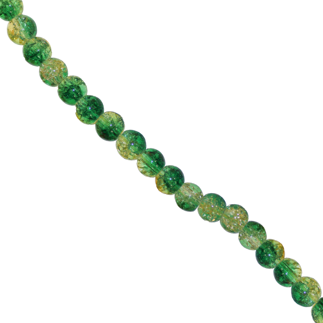Marble Style Glass Beads, Cracked, 6mm, Approx 130 pcs per strand, Available in Multiple Colours