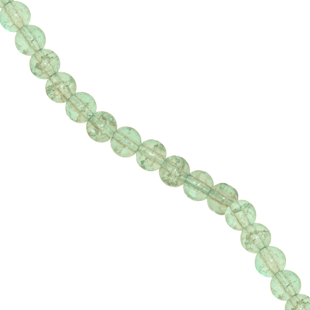 Marble Style Glass Beads, Cracked, 6mm, Approx 130 pcs per strand, Available in Multiple Colours