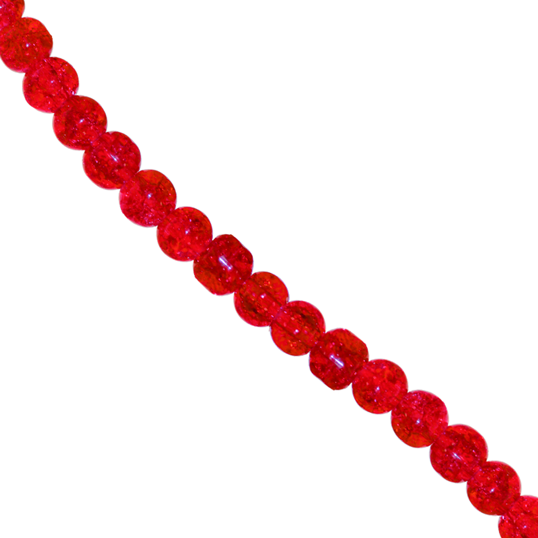 Marble Style Glass Beads, Cracked, 6mm, Approx 130 pcs per strand, Available in Multiple Colours