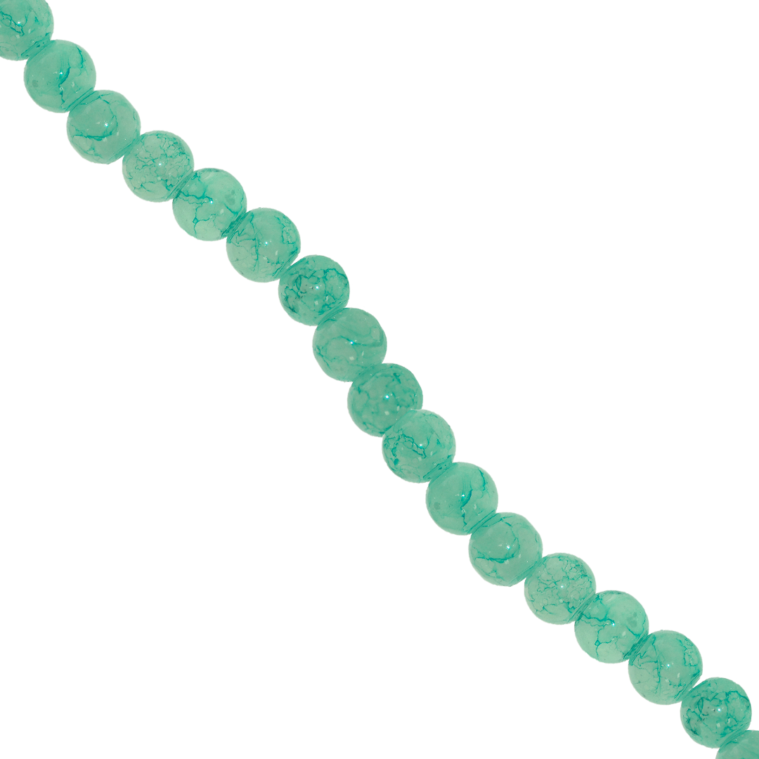 Glass Beads, Cracked, 6mm, Approx 140 pcs per strand, Available in Multiple Colours