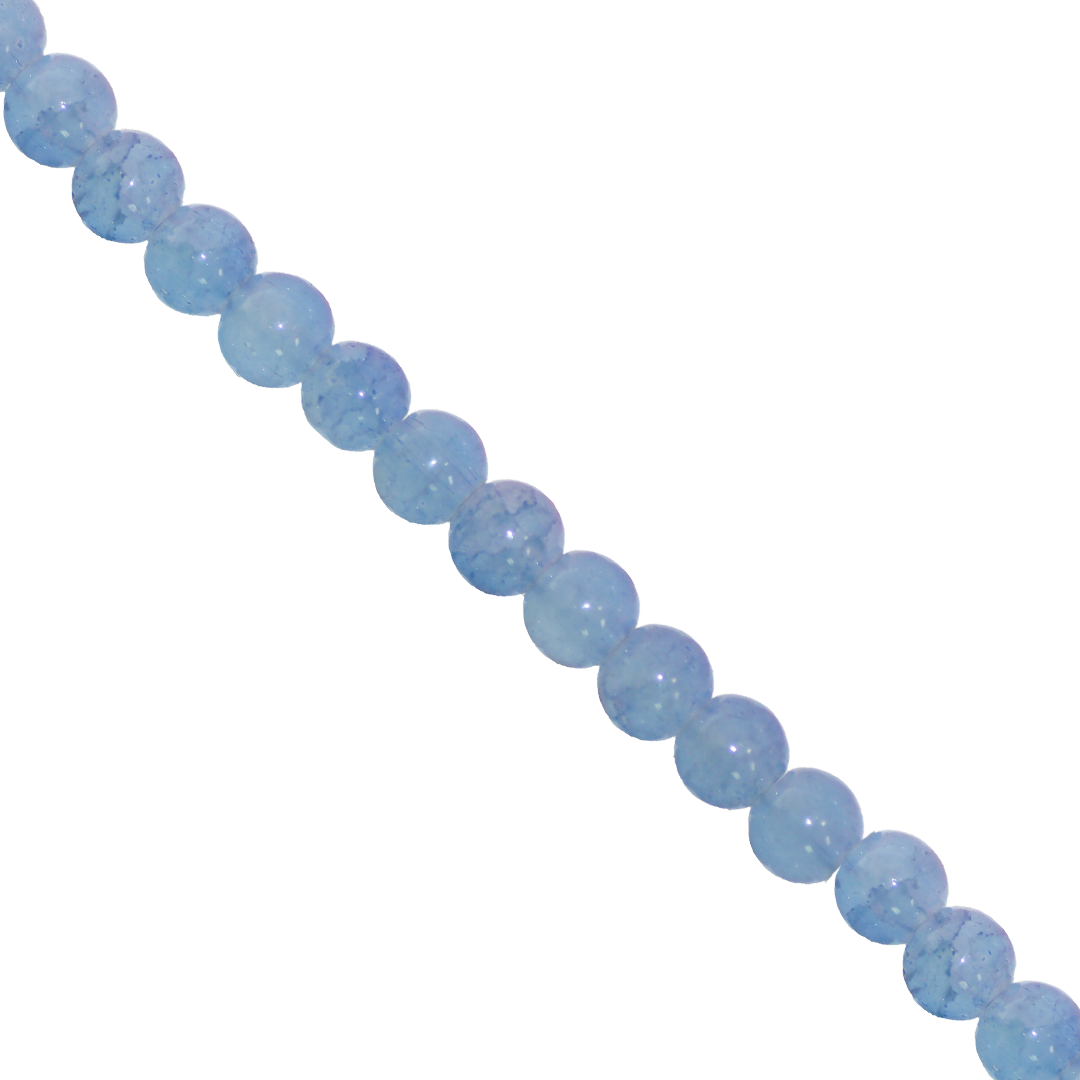 Glass Beads, Cracked, 6mm, Approx 140 pcs per strand, Available in Multiple Colours