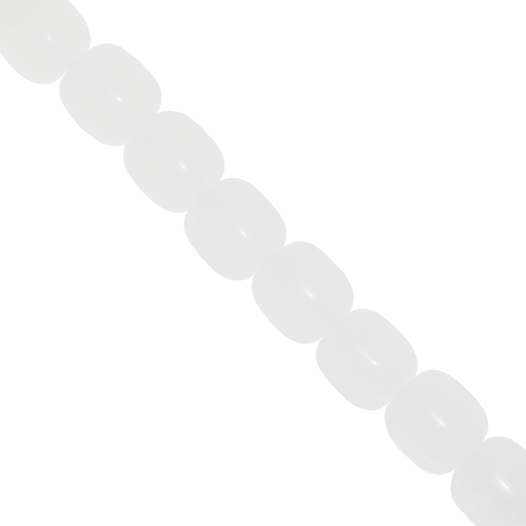 Glass Beads, Cylindrical, Ice, Available in Multiple Sizes